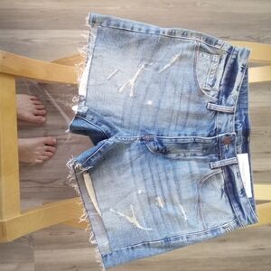 Treasure & Bond Frayed Blue Jean Shorts